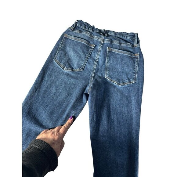 Good American Good Waist Button Front Slim Fit Skinny Jeans Woman's Sz 6 / 28 - Picture 13 of 14